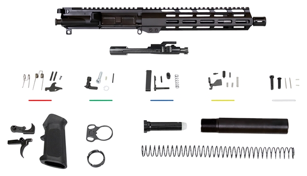 Picture of  Aim Sports Ar5cub9 Complete Build Kit  5.56X45mm Nato 10.50" Black Nitride Barrel 7075-T6 Aluminum Black Anodized Receiver 10" M-Lok Handguard For Ar-15 815879019943
