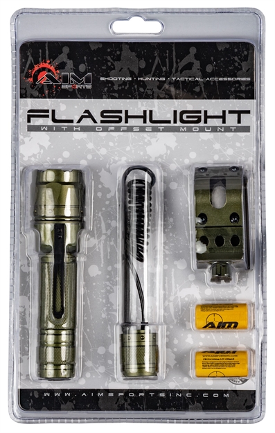 Picture of Aim Sports Fhd180g Flashlight  
180 Lumens OD Green Aircraft Aluminum