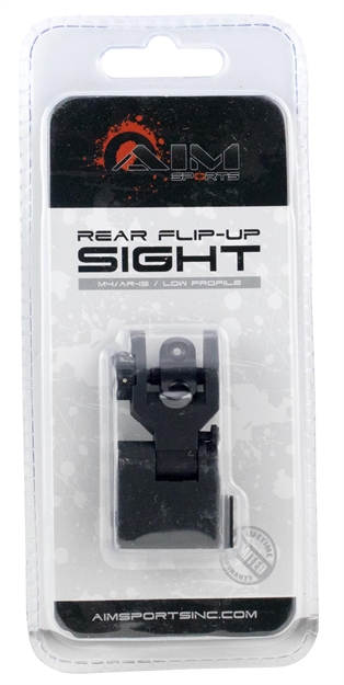 Picture of  Aim Sports Mt201 AR Low Profile Rear Flip UP Sight  Black Anodized Low Profile For Ar-15 815879013798