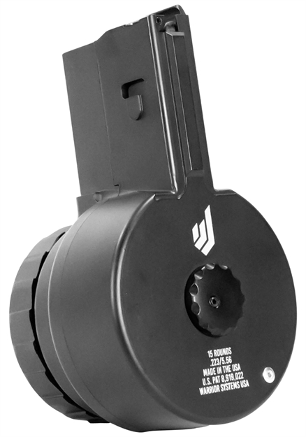 Picture of  Aim Sports W15ab15 Warrior Systems  15Rd 5.56X45mm Nato Drum For Ar-15 Black Cerakote
