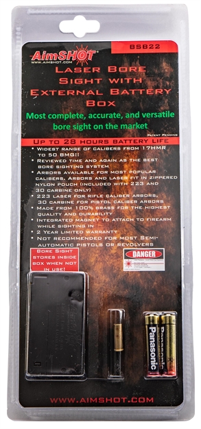 Picture of Aimshot Bore Sight .22Lr W/ External Battery Box Red BSB22 669256002215