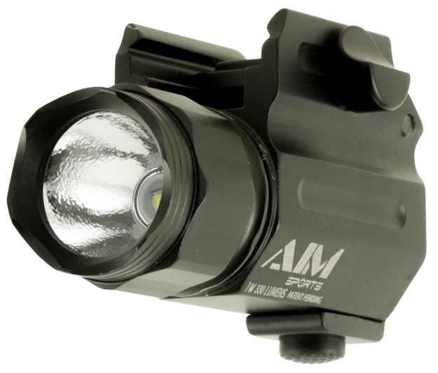Picture of  Aim Sports Fq330c Compact Flashlight  Black Anodized 330 Lumens White/Red/Green/Blue Cree Led