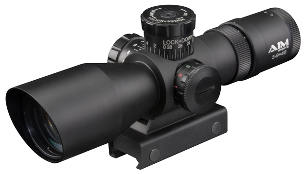 Picture of Aim Sports Jt2sdh3940g Titan 3-9X 40Mm IL Compact 3-9X40mm Obj 30Mm Tube Black Finish Tri-Illuminated 3/4 Circle Dot