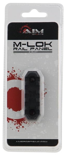 Picture of  Aim Sports Mlrs1 5 Slot Picatinny M-Lok Rail Section  Black Anodized