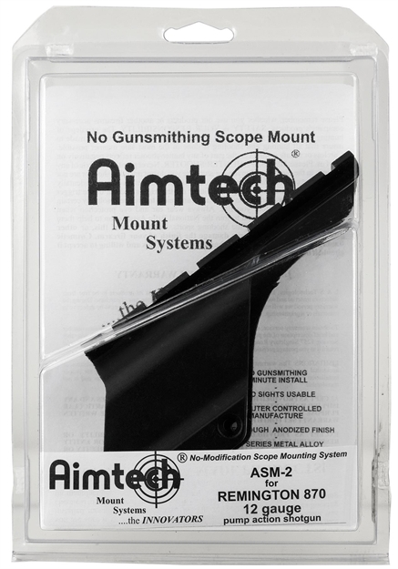 Picture of Aimtech Mount Systems Saddle Mount Remington 870 12Ga. Black Matte ASM2 035724001026