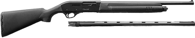 Picture of  Akkar 111225 Churchill 220 Combo 20 Gauge With 18.50" OR 26" Barrel, 3" Chamber, 5+1 Capacity, Blued Metal Finish & Black Synthetic Right Hand (Full Size)