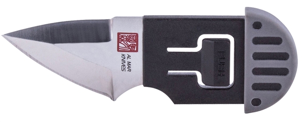 Picture of AL Mar Knives Amk1001gybkbl Stinger  1.30" AL Mar Wedge Plain Satin D2 Steel Tpr Black/Grey Handle Keychain