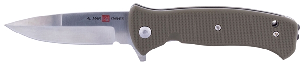 Picture of AL Mar Knives Amk2208 S.E.R.E. 2020 3" Talon Plain Satin 8Cr13mov Ss/Frn OD Green Handle Folding
