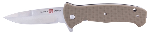 Picture of AL Mar Knives Amk2214 S.E.R.E. 2020 3.60" Talon Plain Satin 8Cr13mov Ss/Frn Coyote Handle Folding