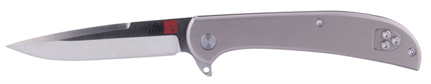 Picture of AL Mar Knives Amk4112 Ultralight Titanium Hawk 2.75" Talon Plain Satin D2 Steel/Titanium Handle Folding