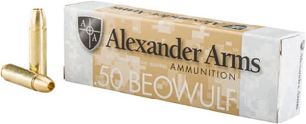 Picture of Alexander Arms Ammo .50 Beowulf 385Gr. Brass HP 20-Pack