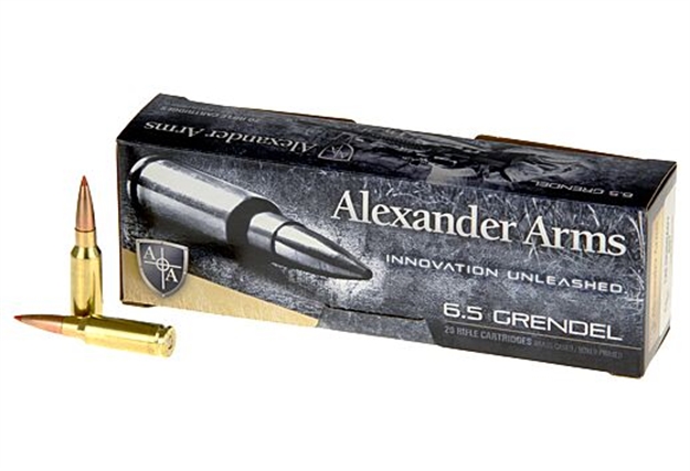 Picture of Alexander Arms Ag129sstbox Sst  6.5Grendel 129Gr Hornady Super Shot Ballistic Tip 20 Per Box/10 Case AG129SSTBX 819511020519