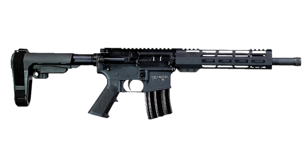 Picture of Alexander Arms Phi50st Highlander  50 Beowulf 7+1 12" Black Fluted Threaded Barrel, Black Anodized Picatinny Rail Receiver, SB Tactical Sba3 Brace, Black Ergo Grip PHI-50-ST 819511021677