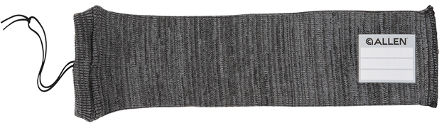 Picture of  Allen 13170 Stretch Knit Handgun Sock  Gray Silicone-Treated Knit W/Custom ID Labeling Holds Handguns 14" L X 3.75" W Interior Dimensions 026509064824