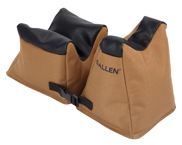 Picture of  Allen 18411 X-Focus Combo Prefilled Front And Rear Bag, Coyote W/Black Accents Ripstop Polyester, Tacky Grip Bottom Weighs 5.10 Lbs., 11.50" L X 5.50" H