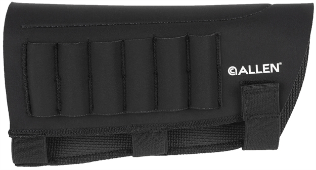 Picture of  Allen 18427 Buttstock Shell Holder  Black Neoprene 223-300 Win Magnum 6Rd Velcro Mount 026509075363