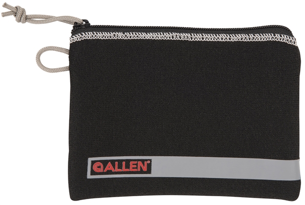 Picture of  Allen 3626 Pistol Pouch  Black Polyester W/Lockable Zippers, ID Label & Fleece Lining Holds Compact Size Handgun 5" L X 7" W Interior Dimensions 026509064961