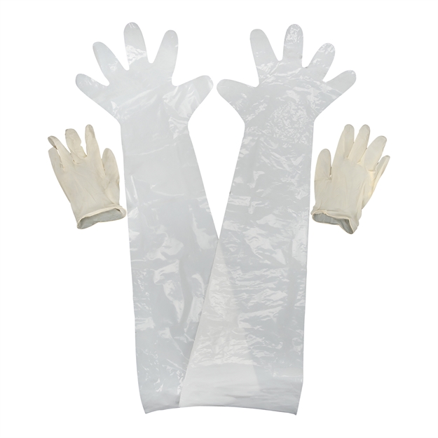 Picture of Allen Field Dressing Gloves, 1Pr Each Latex Surgical And Shoulder Length 51