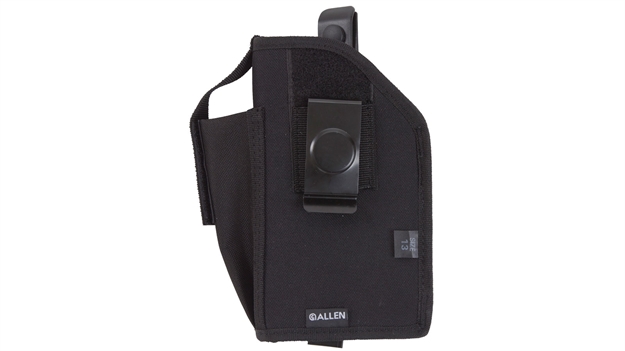 Picture of Allen Ambidextrous Laser Holster, Belt Clip, Thumb Break, #46 380 Black SZ 46