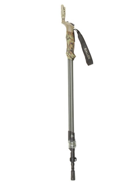 Picture of  Allen 21447 Axial Ez-Stik Shooting Stick Monopod Made OF Matte Beetle Green Aluminum With Rubber Foot, Push Button Auto Slide Action, Post Attachment System & 29-61" Vertical Adjustment 026509043690