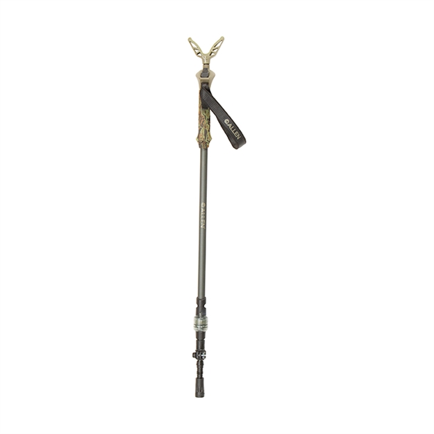 Picture of  Allen 21447 Axial Ez-Stik Shooting Stick Monopod Made OF Matte Beetle Green Aluminum With Rubber Foot, Push Button Auto Slide Action, Post Attachment System & 29-61" Vertical Adjustment