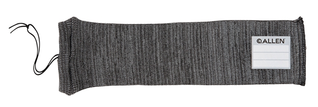 Picture of  Allen 13170 Stretch Knit Handgun Sock  Gray Silicone-Treated Knit W/Custom ID Labeling Holds Handguns 14" L X 3.75" W Interior Dimensions