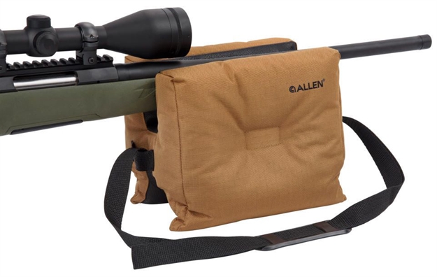 Picture of  Allen 18412 X-Focus Bench Prefilled Coyote W/Black Accents Ripstop Polyester, Tacky Grip Bottom Weighs 8.20 Lbs., 9.50" L X 6.50" H