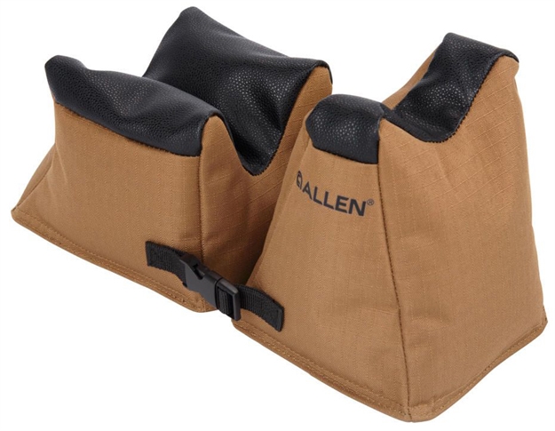 Picture of  Allen 18411 X-Focus Combo Prefilled Front And Rear Bag, Coyote W/Black Accents Ripstop Polyester, Tacky Grip Bottom Weighs 5.10 Lbs., 11.50" L X 5.50" H 026509064688