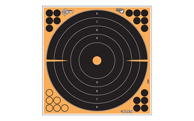 Picture of  Ez-Aim 15317 Splash Reactive  Self-Adhesive Paper Black/Orange 12" Bullseye 5 Pack