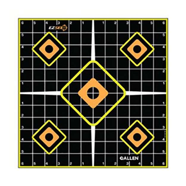 Picture of Allen EZ See Adhesive Sight IN Grid Target (5 Per Pack) Black 12" 15224 026509152248