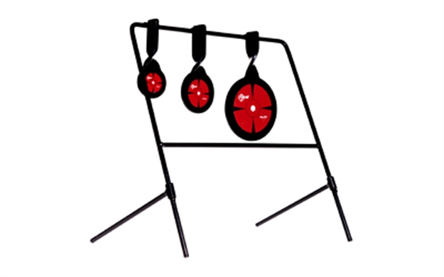 Picture of  Ez-Aim 15403 Deflector Spinner Target System Air Rifle, Rimfire Pistol/Rifle Black/Red Steel Circle