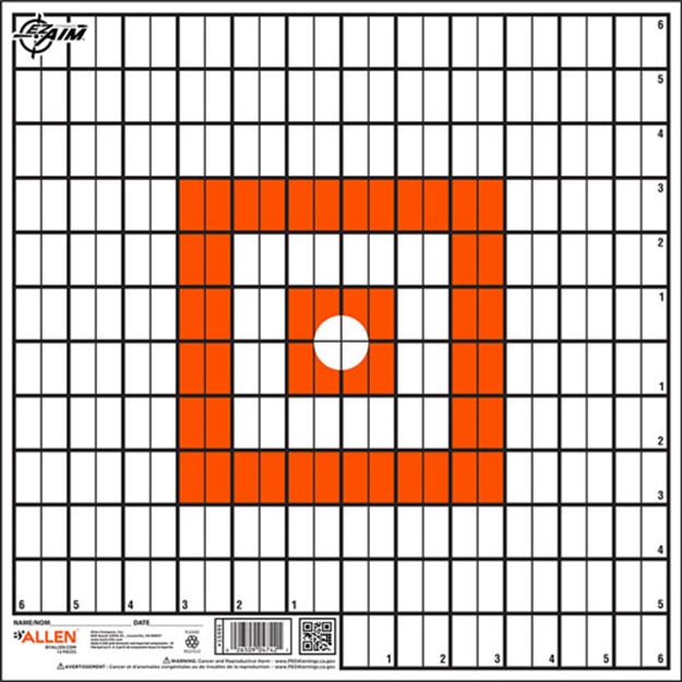 Picture of Allen EZ Aim Paper Grid Target 12-Pk 12"X12" 15495