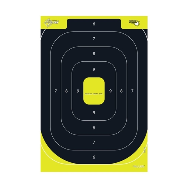 Picture of Allen Ez-Aim Splash Non-Adhesive Handgun Trainer Targets, 17" X 12", 100-Pack, Bulk, Black