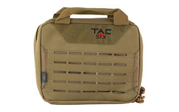 Picture of  Tac Six 10816 Crew Tactical Pistol Case Coyote 600D Polyester 2 Handguns 026509064121