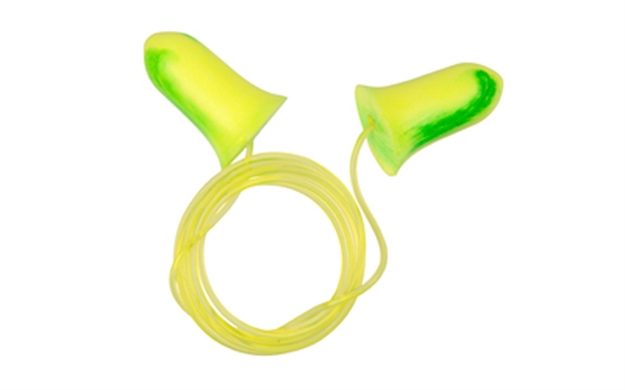 Picture of  Allen 4119 Tethered Tapered Foam Ear Plugs 32 DB Yellow/Lime Green 5 Pair