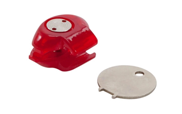 Picture of  Allen 18511 Trigger Lock  Open With Key Red Polymer Firearm Fit- Handgun 026509185116