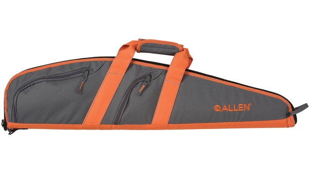 Picture of Allen 31732 Springs Compact Youth Rifle Case Fits Scoped Rifles UP TO 32", Gray W/Orange Trim, Nylon Lining, Padded Handle, 2 Accessory Pockets 317-32