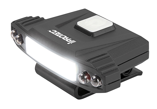Picture of  Iprotec 6673 Produo Cap Light 4/50/100 Lumens Clear/Green Led Bulb Black Clip-On