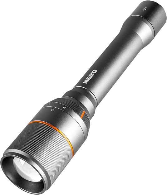 Picture of  Nebo Nebflt0018 Davinci 1000 Flashlight  Gray 100/400/1,000 Lumens White Led 645397937487