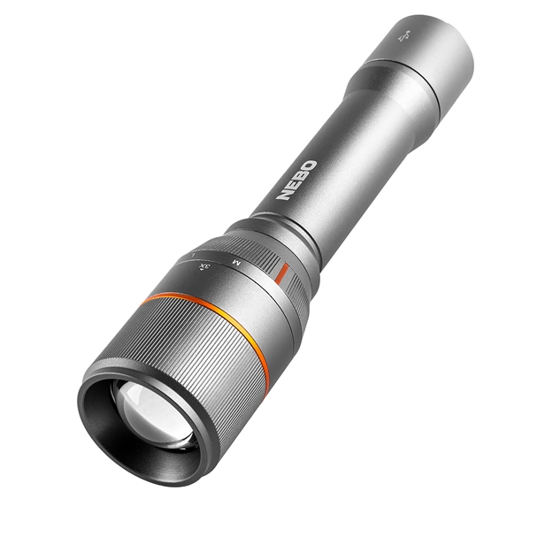Picture of  Nebo Nebflt0021 Davinci 3500 Flashlight  Gray 70/700/3500 Lumens White Led 645397937517