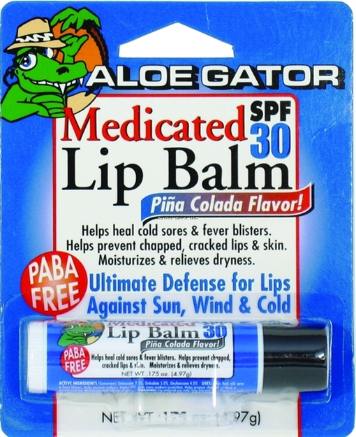 Picture of Aloe Gator Lip Balm Spf 30 Sunscreen, Medicated - Carded