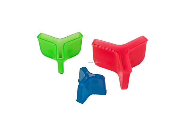 Picture of Al's Goldfish Hook Bonnets - 90 Assorted Pack (Blue, Green, Red) - Fits Treble Hooks 12-2/0