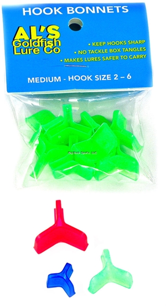Picture of Al's Goldfish Hook Bonnets Med Grn Fits Trebles 2-6 8Cd