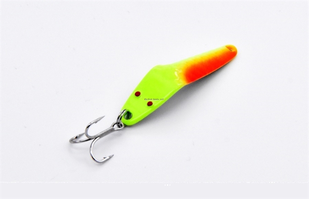 Picture of Al's Goldfish Lil' 49Er Ice Jig - Ifn50 Chartreuse Orange Glow - 1/4 Oz.  1-3/4"