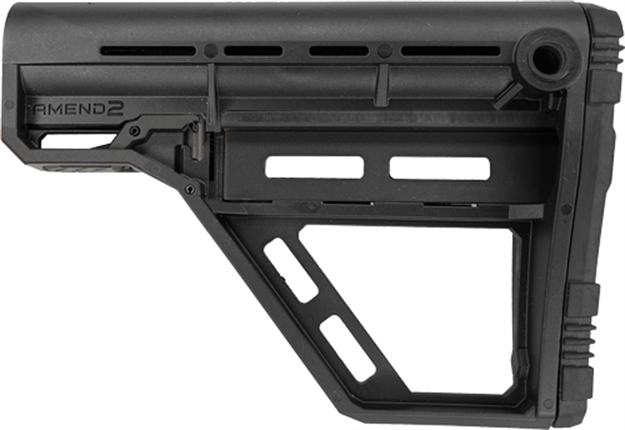 Picture of Amend2 Ams Modular Mil-Spec Stock Carbine Black Base Model A2AMSBASEBLK