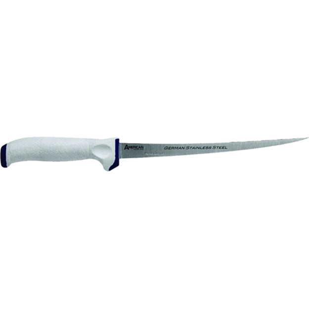 Picture of American Angler Delta Saltwater Medium Flex Fillet Knife, 9" Stainless Blade, White Handle