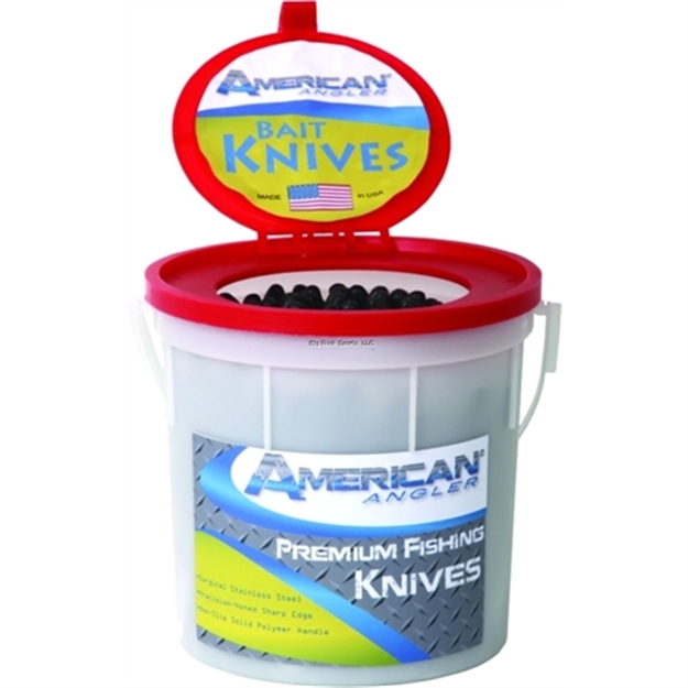 Picture of American Angler Premium Small Bait Knives, 100 Pcs IN Bait Bucket