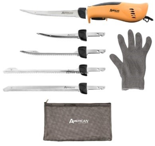 Picture of American Angler Pro Electric Knife, Five Blades And Fish Glove