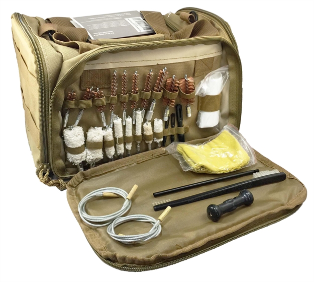 Picture of American Buffalo Ab090t Unviversal Range Bag Coyote Cleaning Kit/Bag 12" X 9" X