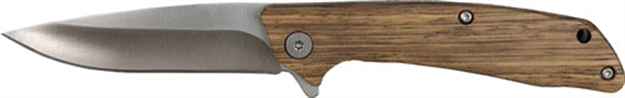 Picture of American Buffalo Knife & Tool Roper Jr. Outlaw 3" Ball Bearing Folder Zebrawood Hndl! RP0037ZW